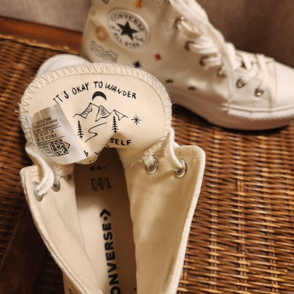 Converse Chuck Taylor All Star Platform It's Okay To Wander Sneakers Size 10 - Picture 11 of 16